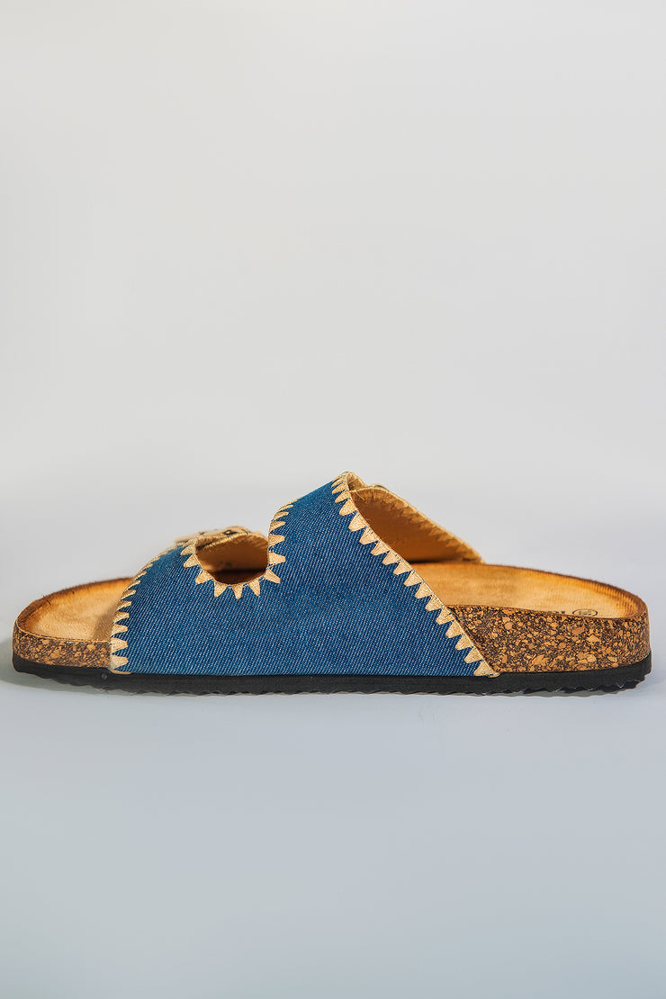 Breezy Old School Slipper - Dark Blue