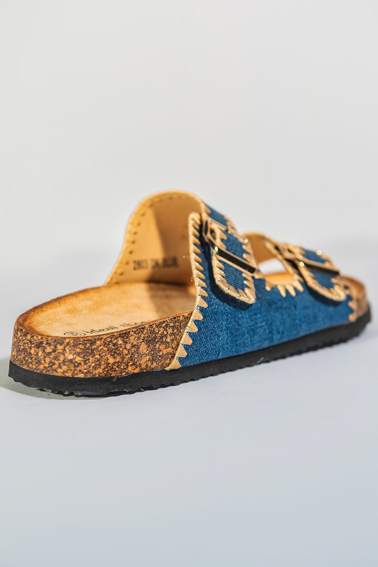 Breezy Old School Slipper - Dark Blue