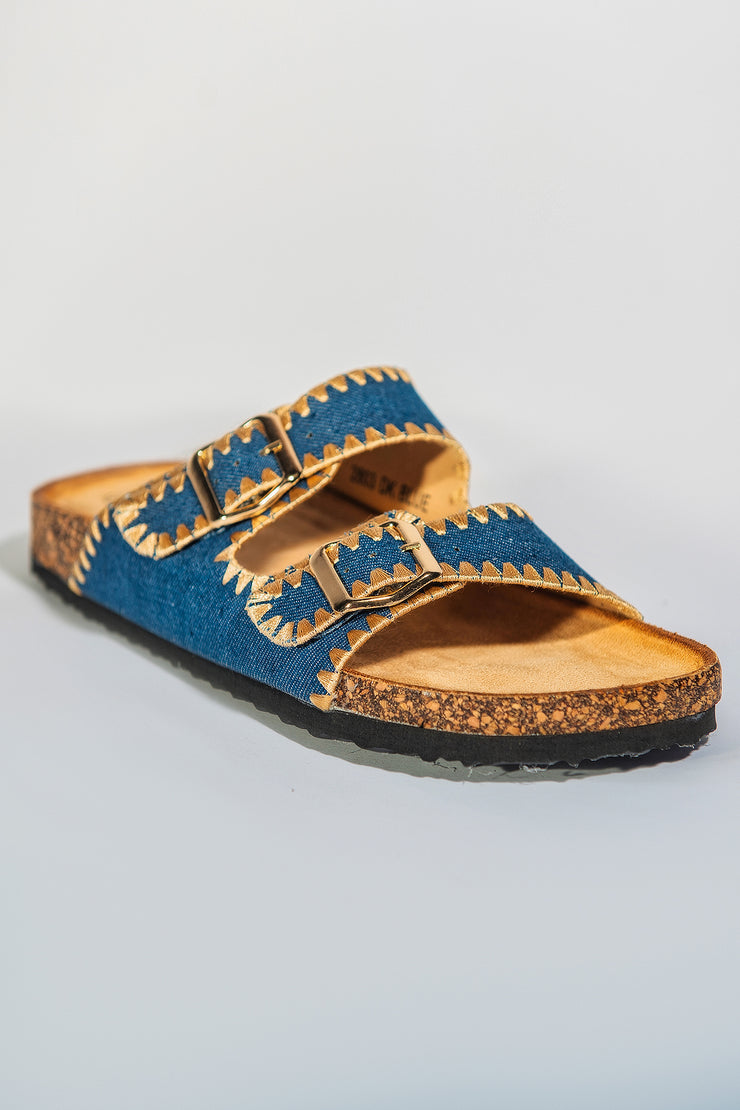 Breezy Old School Slipper - Dark Blue