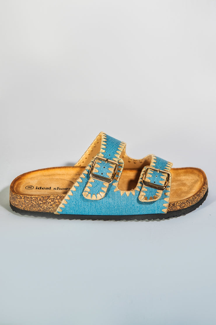 Breezy Old School Slipper - Light Blue