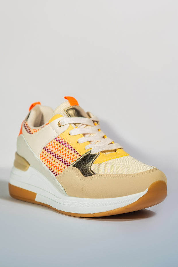 Bohoo Pattern Sneakers - Orange