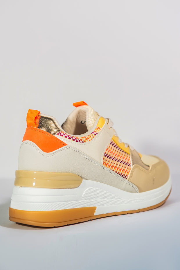 Bohoo Pattern Sneakers - Orange