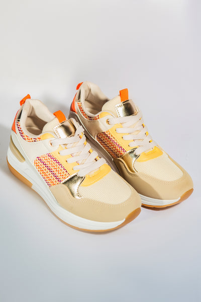 Bohoo Pattern Sneakers - Orange