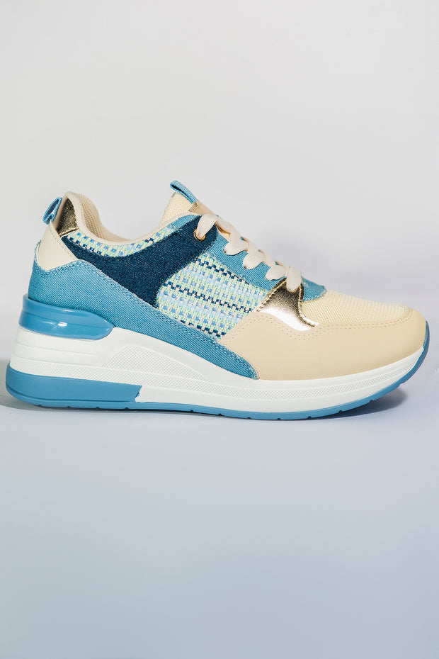 Bohoo Pattern Sneakers - Blue