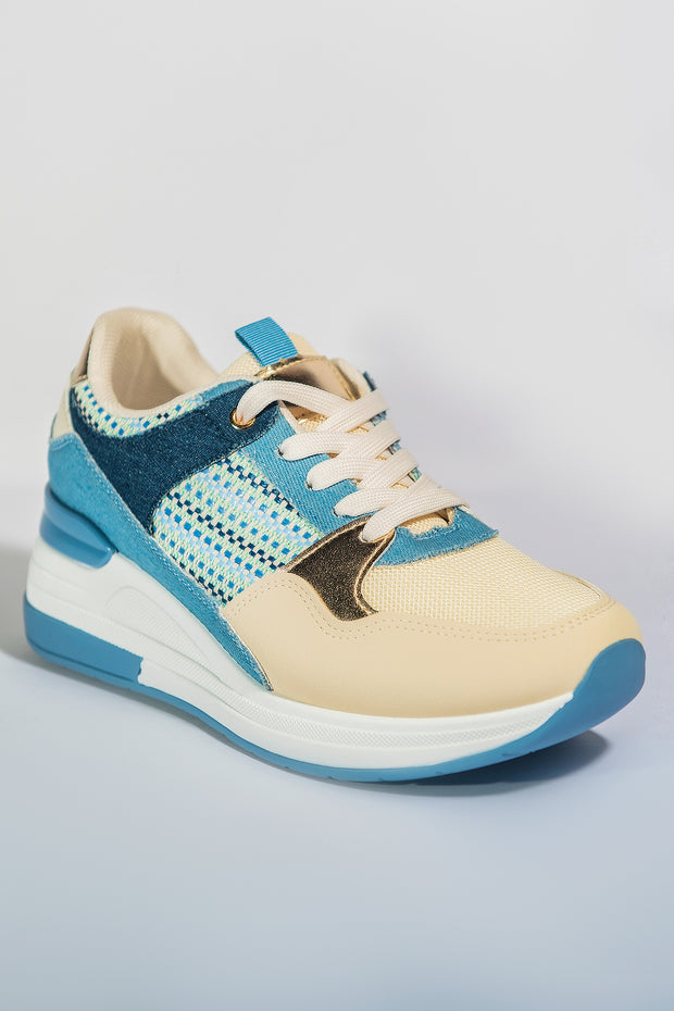 Bohoo Pattern Sneakers - Blue