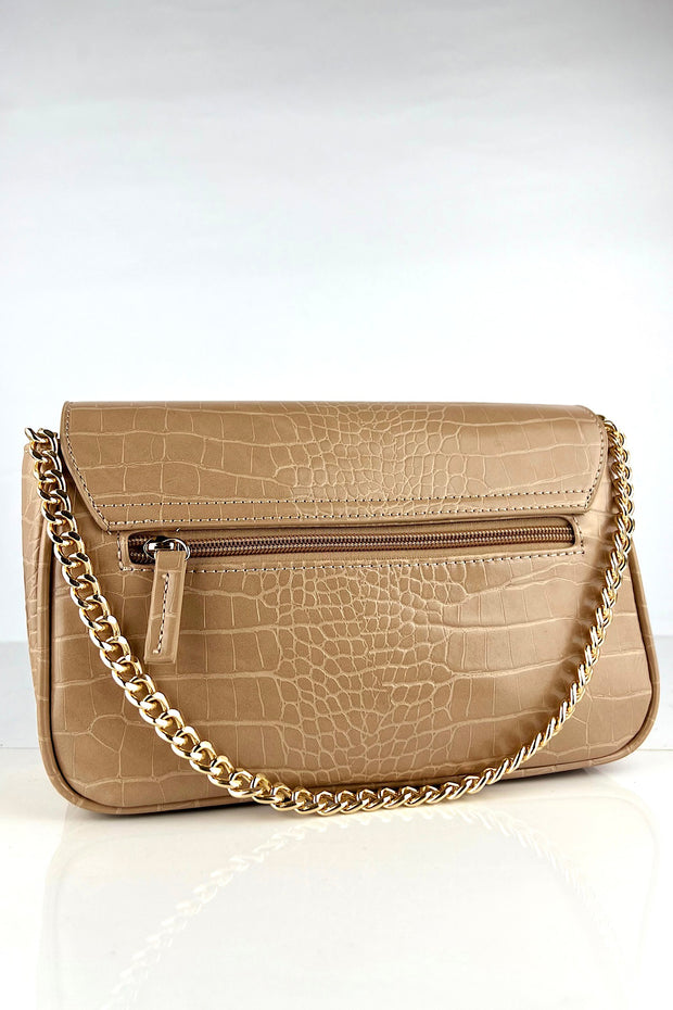 Croc Leather Mini Hand Bag