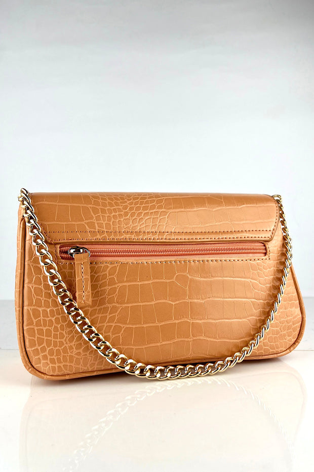 Croc Leather Mini Hand Bag