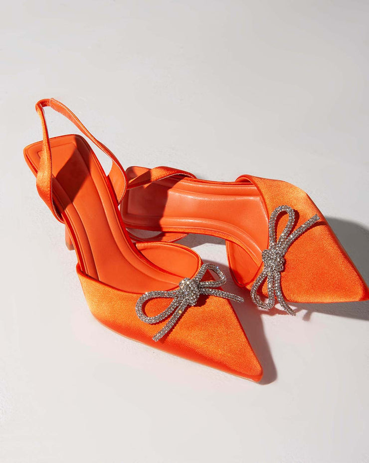 High Heels Sling Back Pumps - Orange