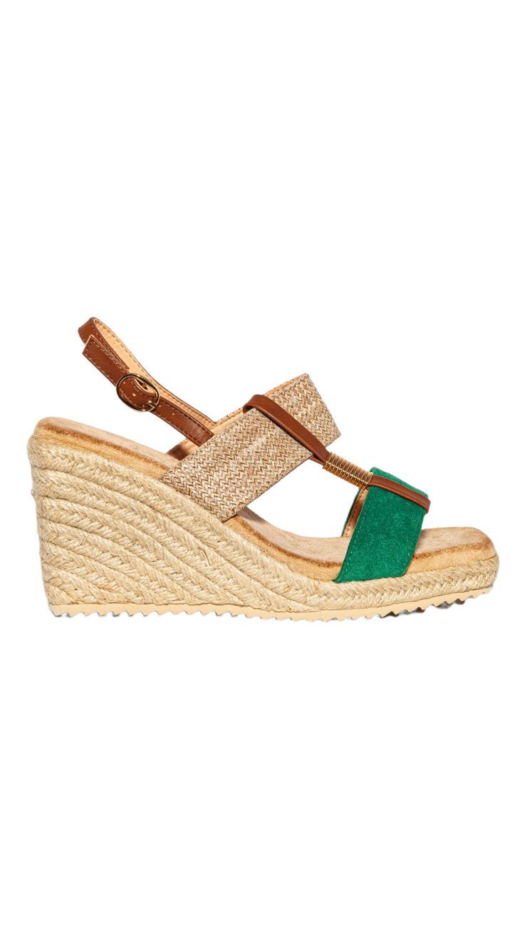 Kaylin sandals wedges - Green