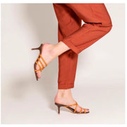 Strap Mules With Heel - Camel