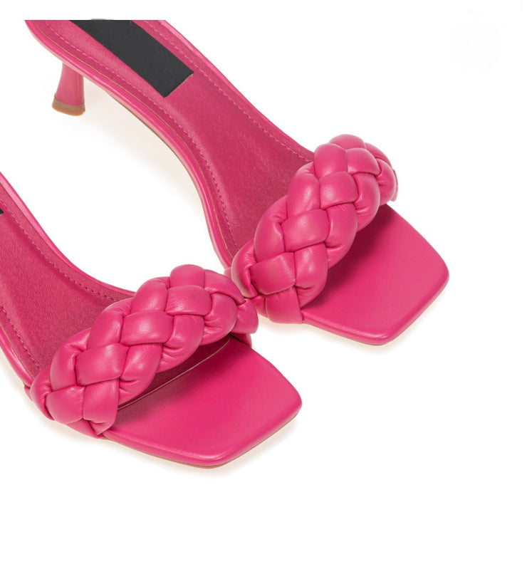 Braided - Sandal Heels - Pink