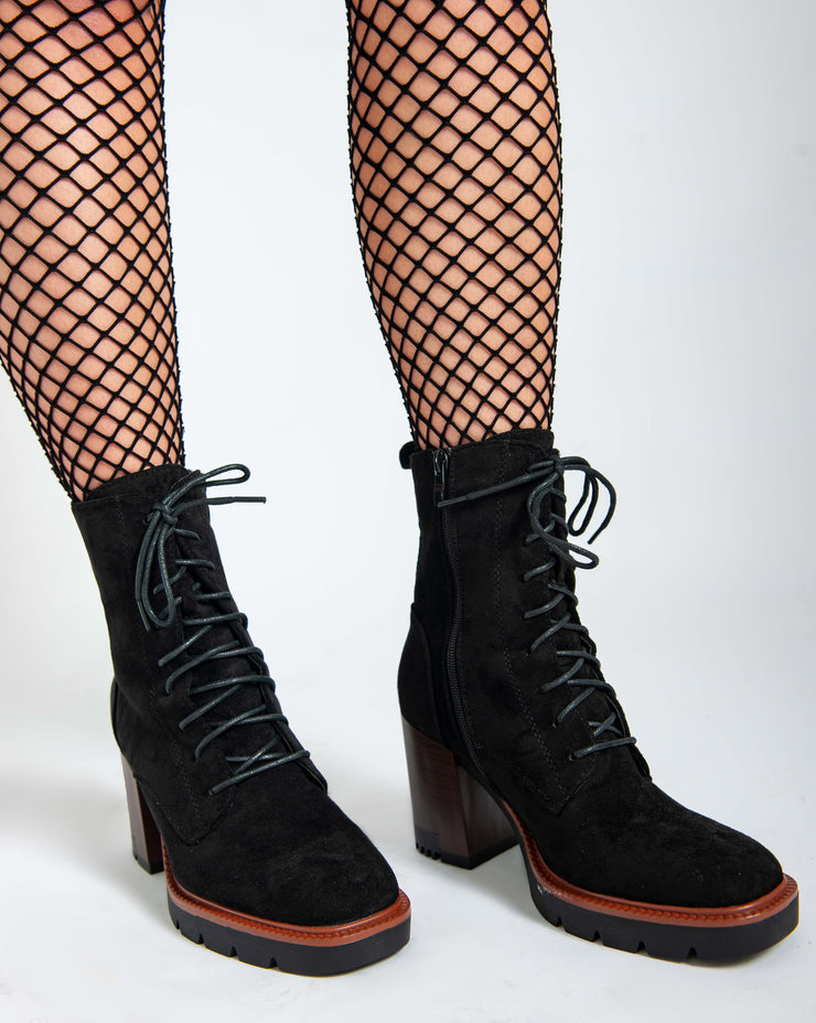 Block heel booties - Black