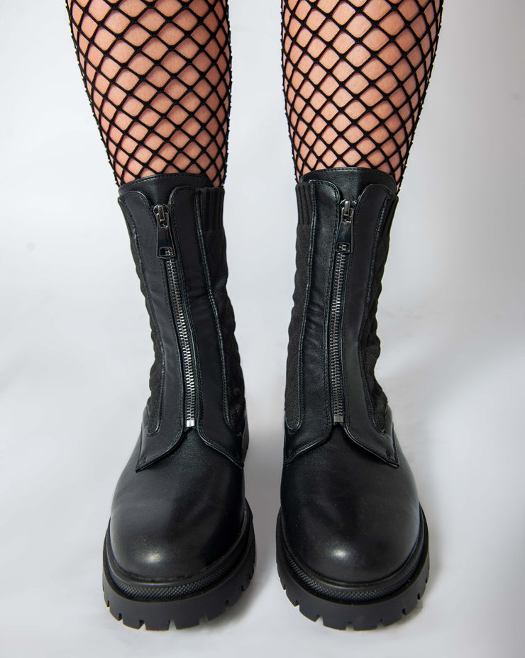 Rubberised chuncky boots - Black a