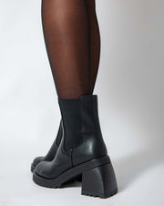 Warm Biker Ankle Boots - Black