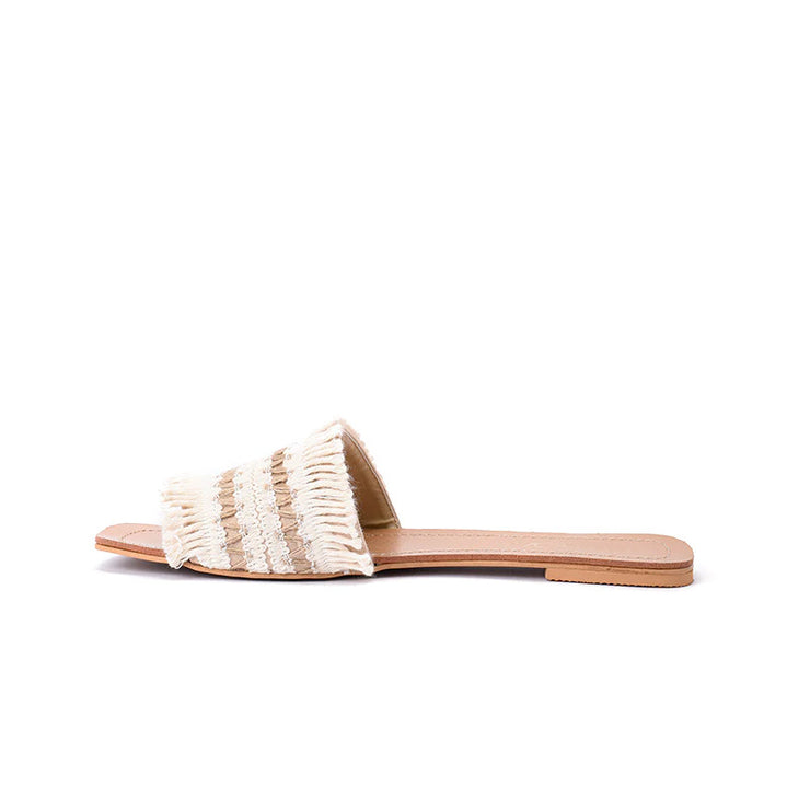 Tobi flat slippers - Beige