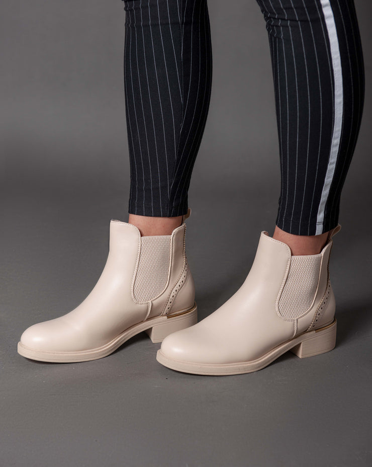 Minimalist chelsea boots - Beige