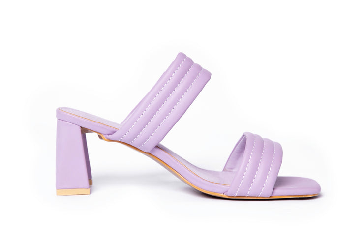 BAMBI  strap chunky heels - Sandal Heels - Purple