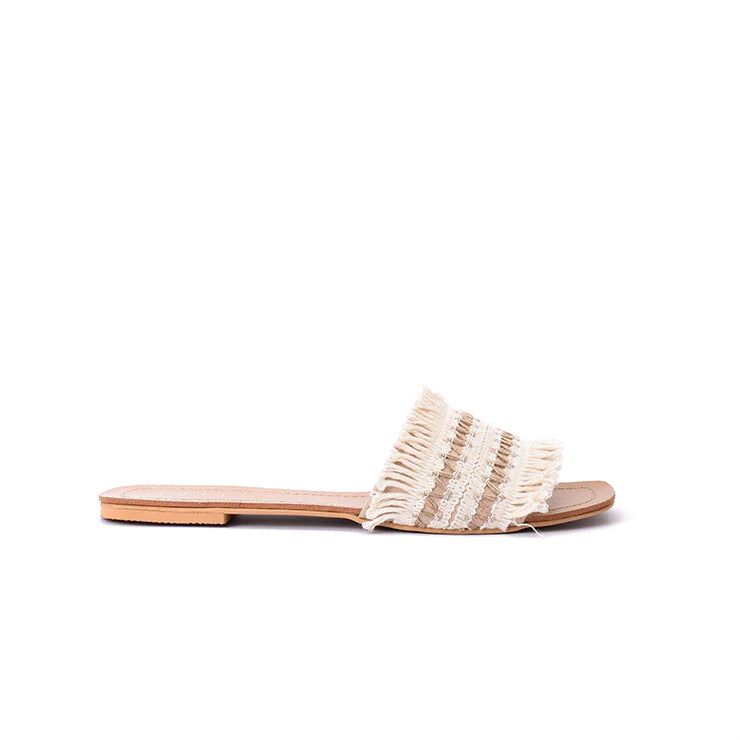 Tobi flat slippers - Beige