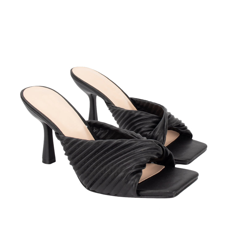 Twist strap mules - Black