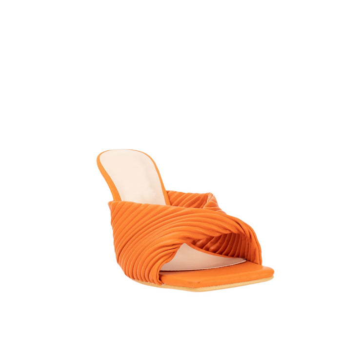 Twist strap mules - Orange