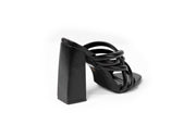 Strappy chunky heeled mules - Sandal Heels - Black