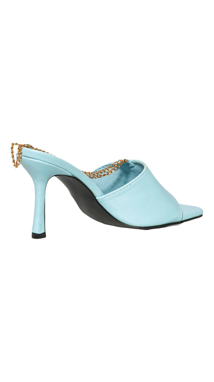 chain heeled mules - Sandal Heels