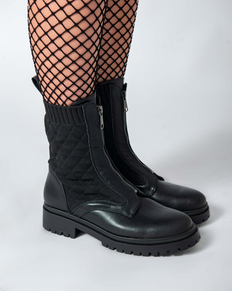 Rubberised chuncky boots - Black a