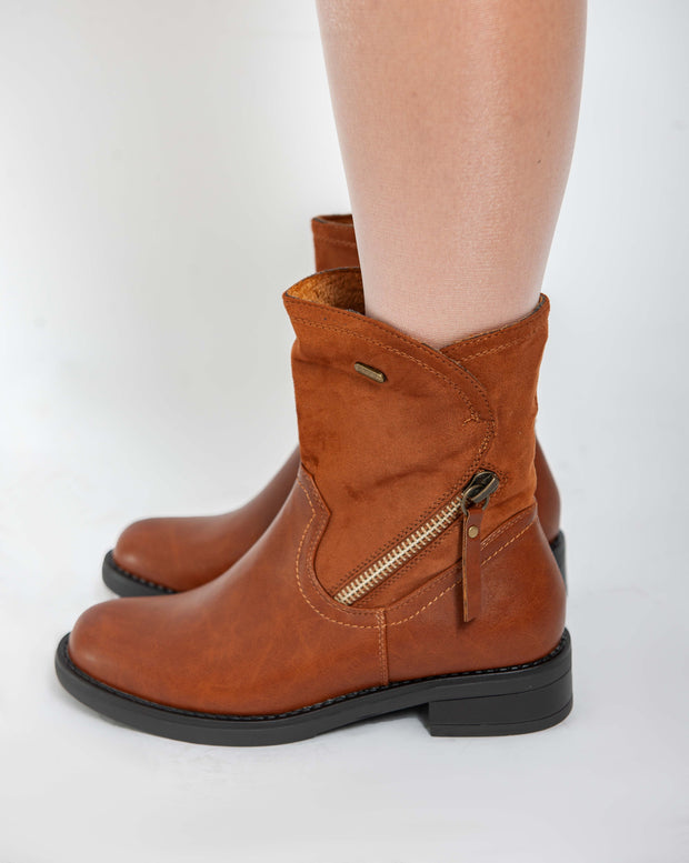 Rieker Chunky Ankle Boots - Camel