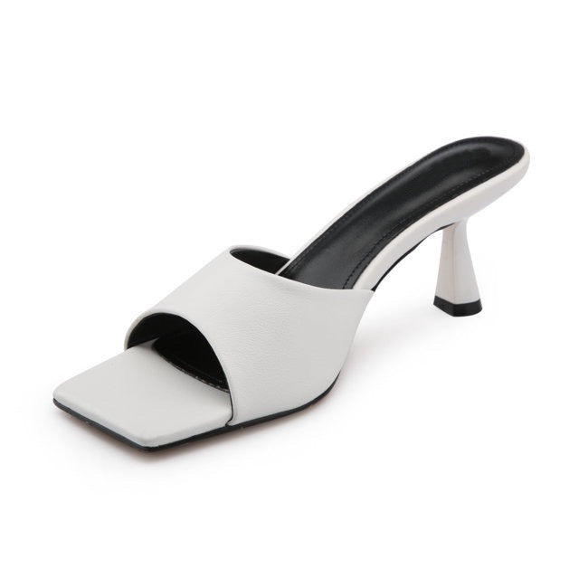 Slide heels sandals