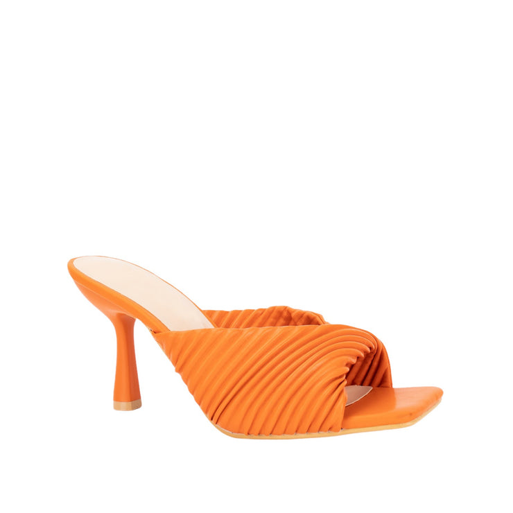 Twist strap mules - Orange