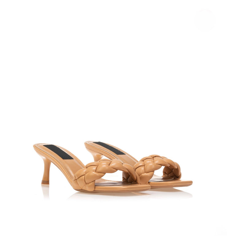 Braided - Sandal Heels - Beige