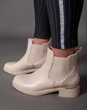 Minimalist chelsea boots - Beige