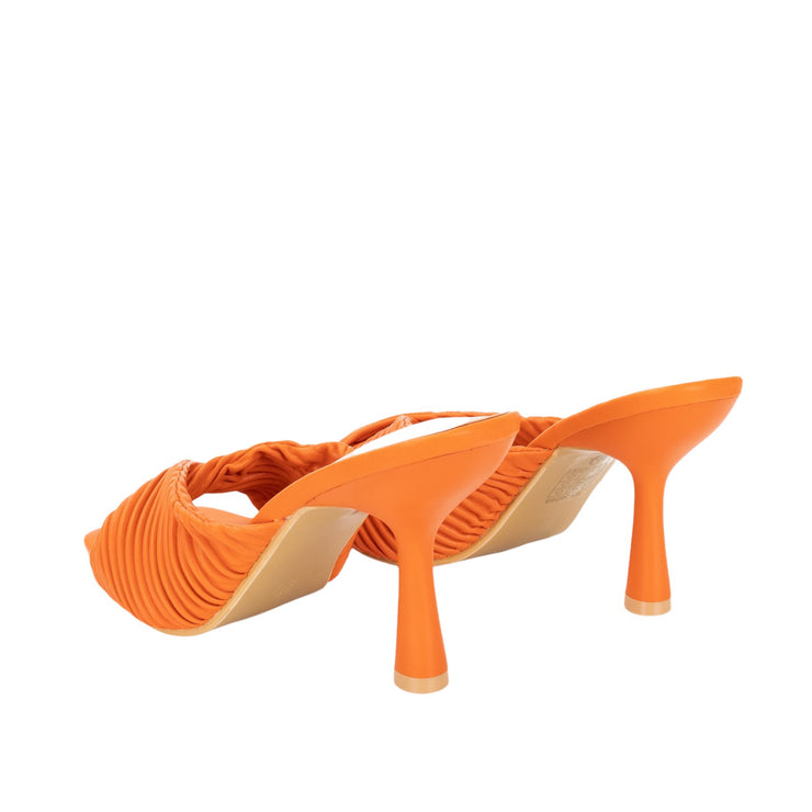 Twist strap mules - Orange