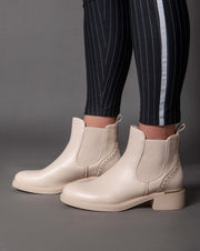 Minimalist chelsea boots - Beige