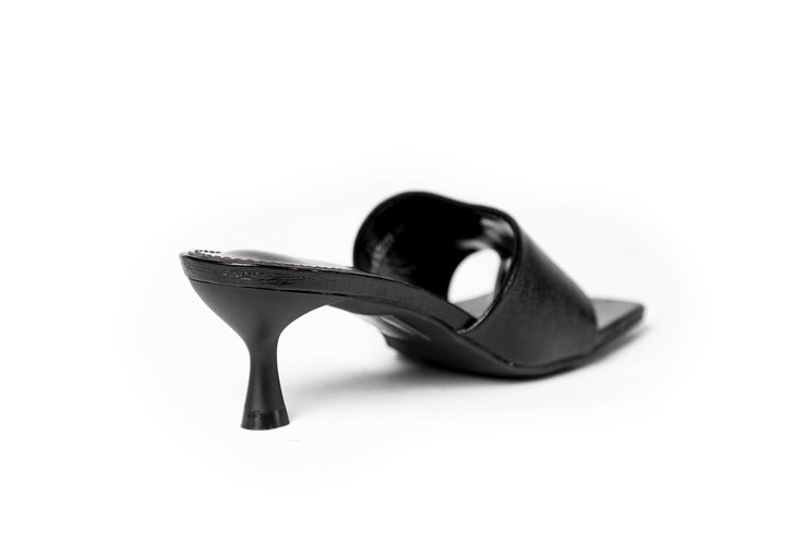 Logan Metallic mules - Sandal Heels - Black